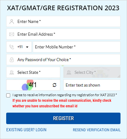 xat newuser registration window